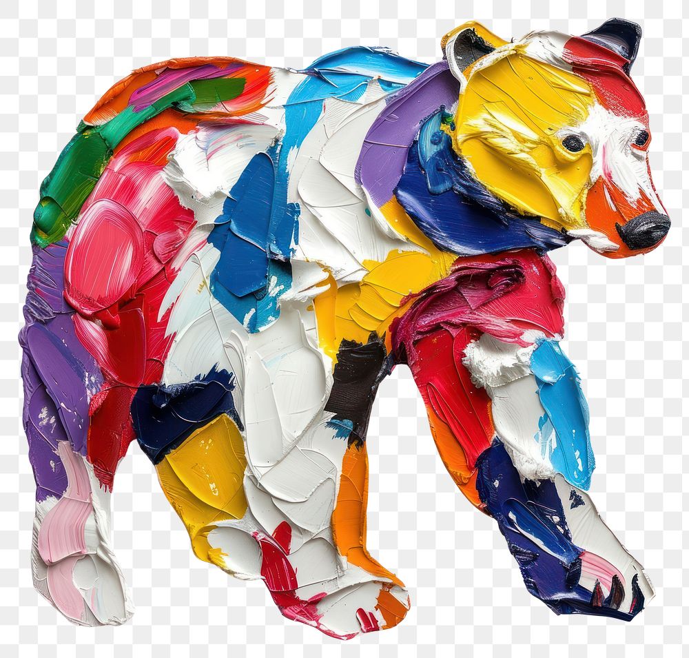 PNG Polar bear made from polyethylene mammal animal art.