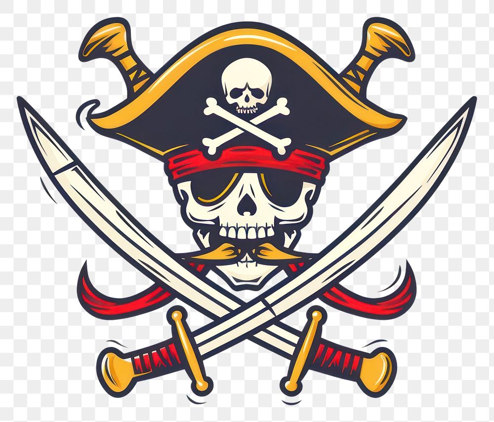 PNG Pirates sword cross icon pirate logo weaponry.