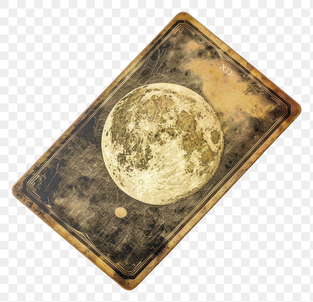 PNG Moon tarot card white background publication rectangle.