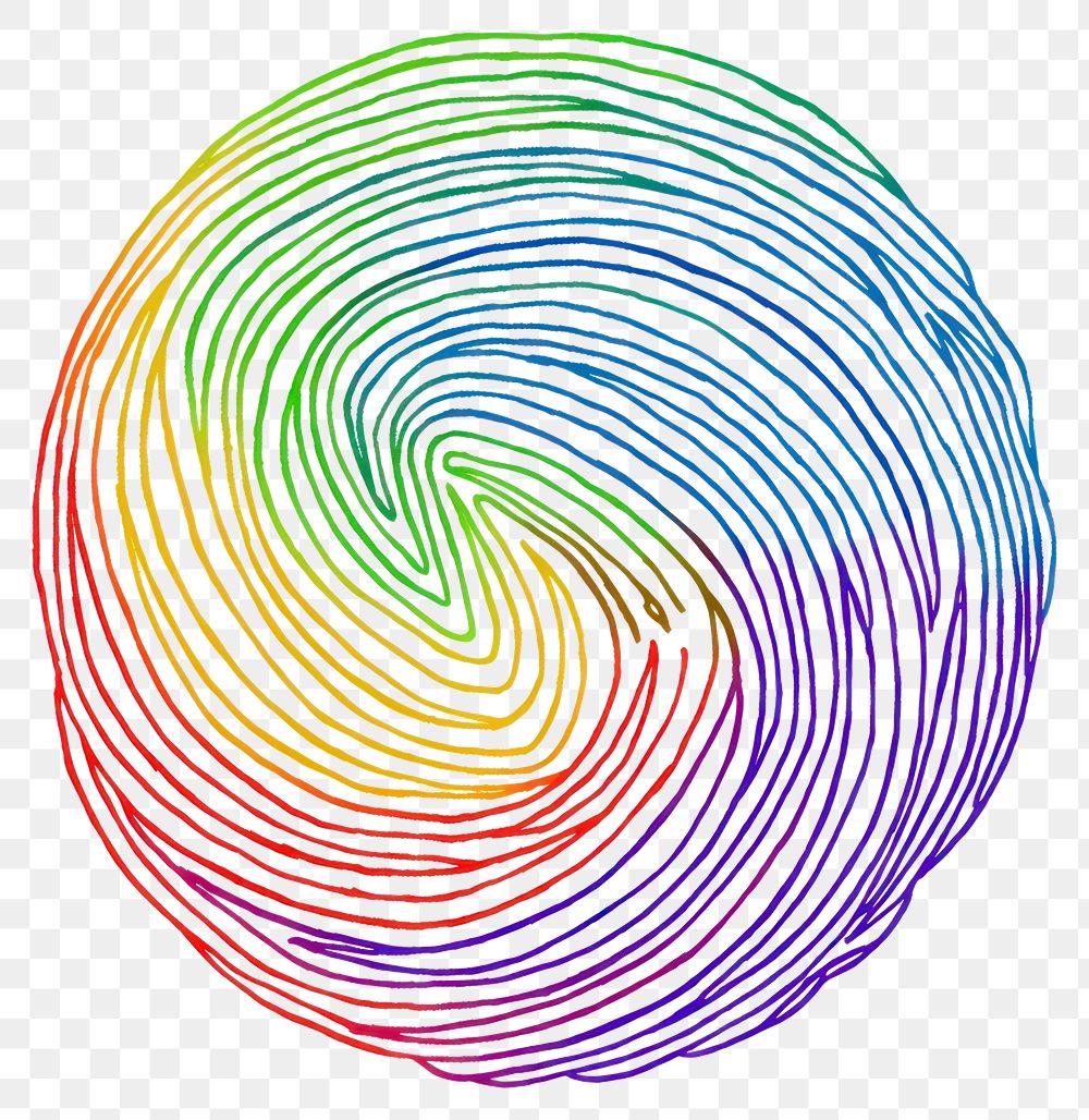 PNG Illustration of a minimal simple rainbow backgrounds spiral line.