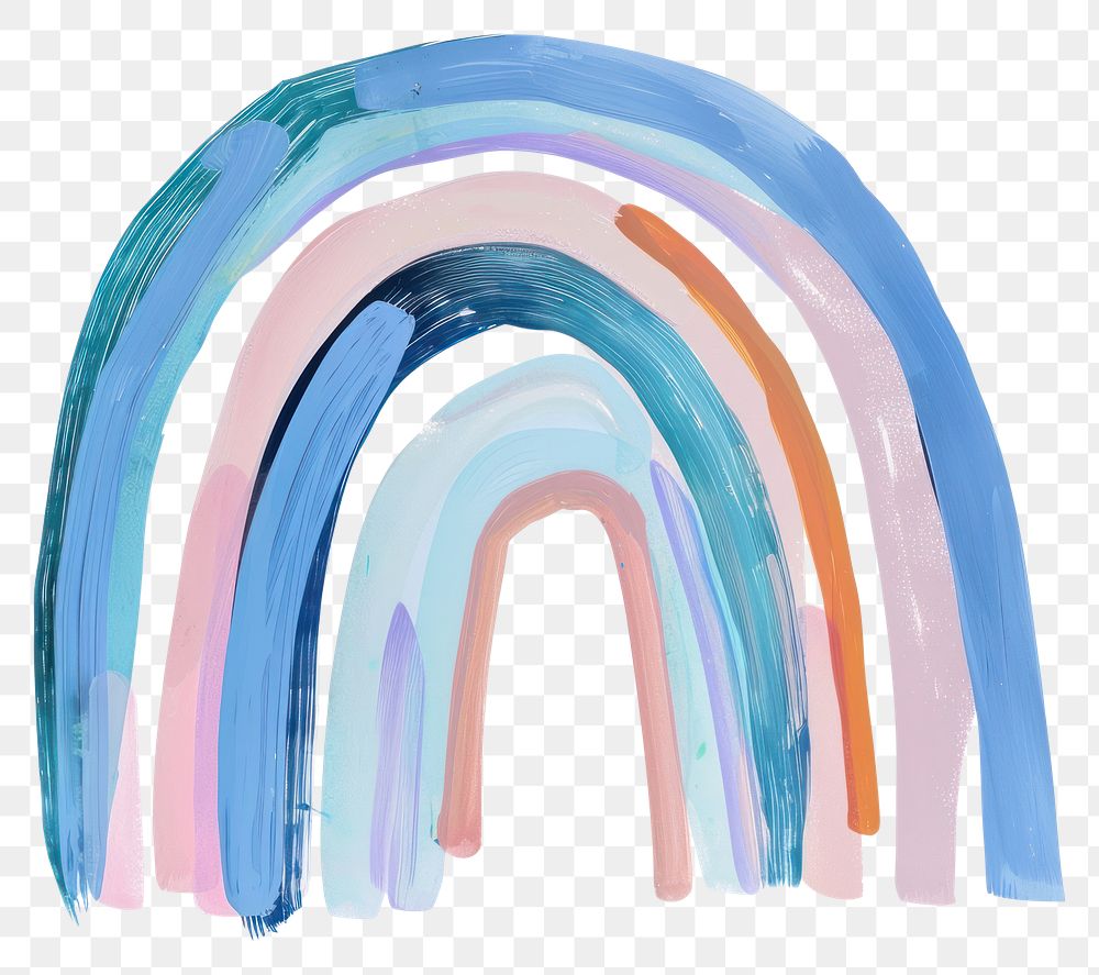 PNG Blue rainbow illustration art architecture outdoors.