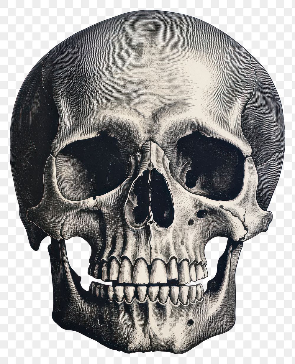 PNG  Skull anthropology sculpture halloween.