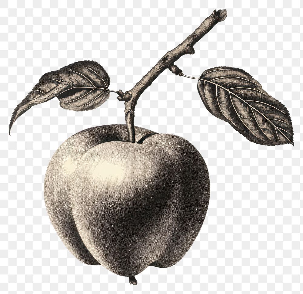 PNG  Apple drawing plant fruit.