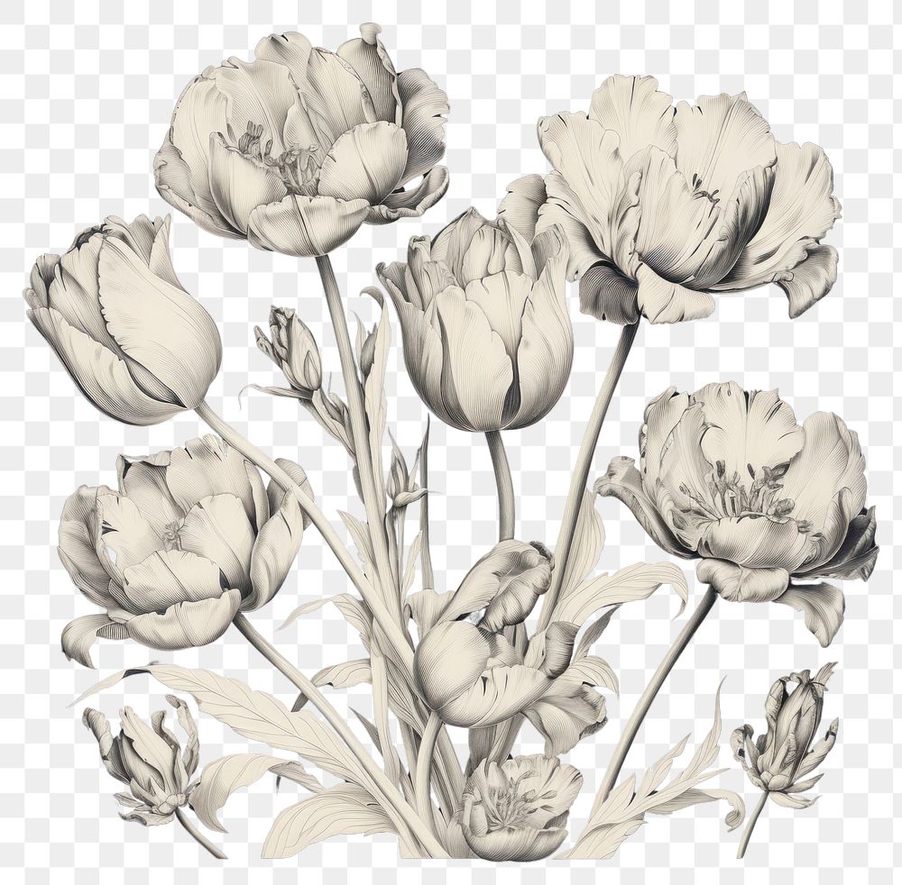 PNG  Eustoma drawing graphics flower.
