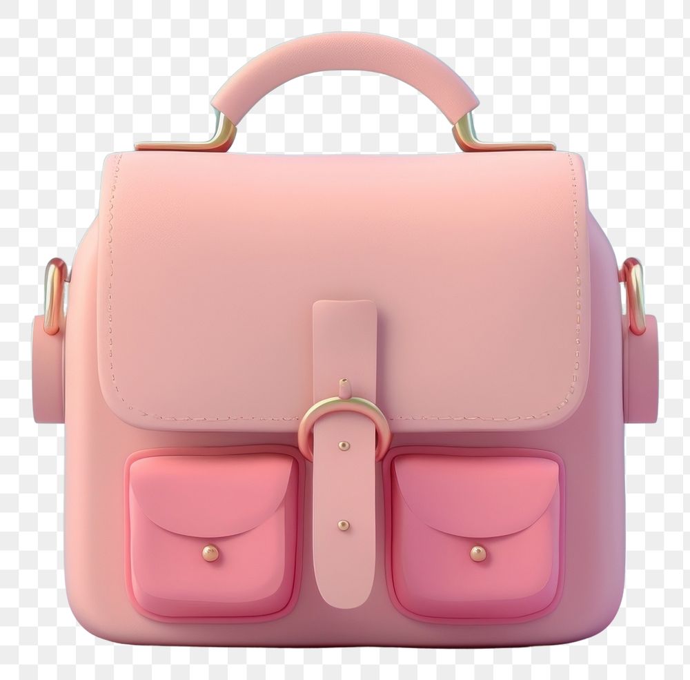 PNG 3d cartoon rendering bag icon accessories accessory briefcase.