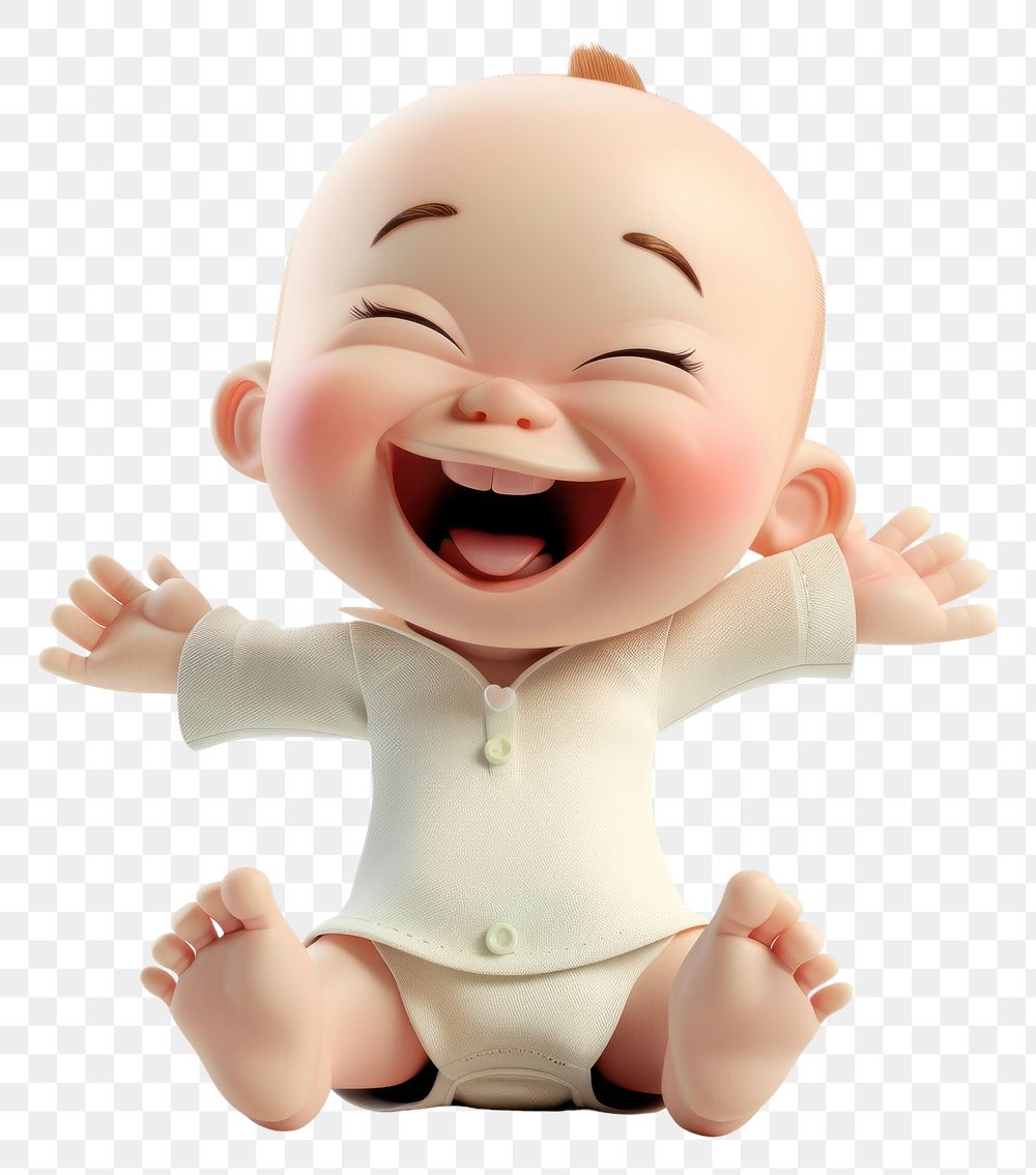 PNG 3d baby happy person human.
