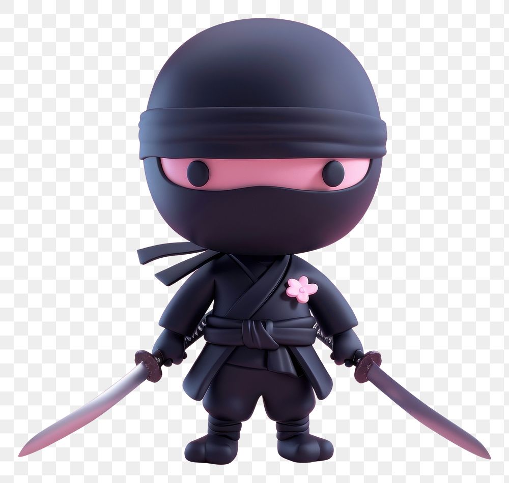PNG 3d cartoon rendering ninja person human baby.