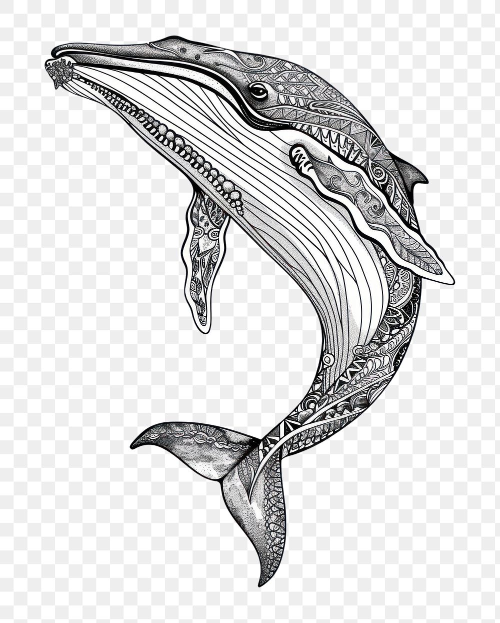 PNG  Blue whale illustrated drawing dolphin.
