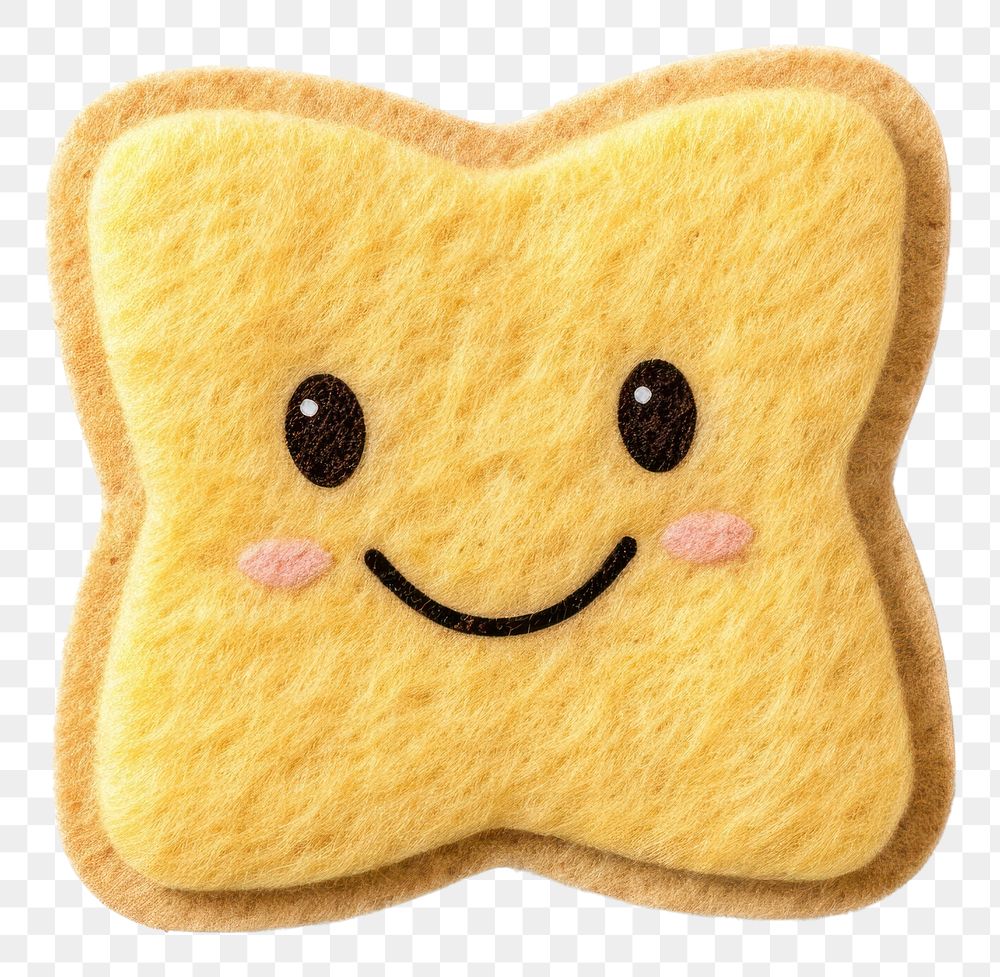 PNG Felt stickers of a single butter cookie confectionery accessories accessory.