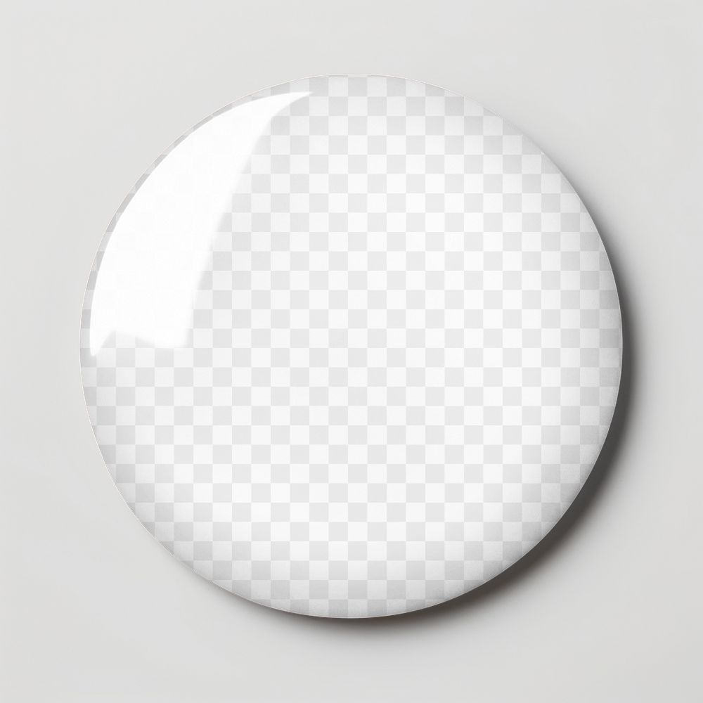 PNG Round button pin mockup, transparent design