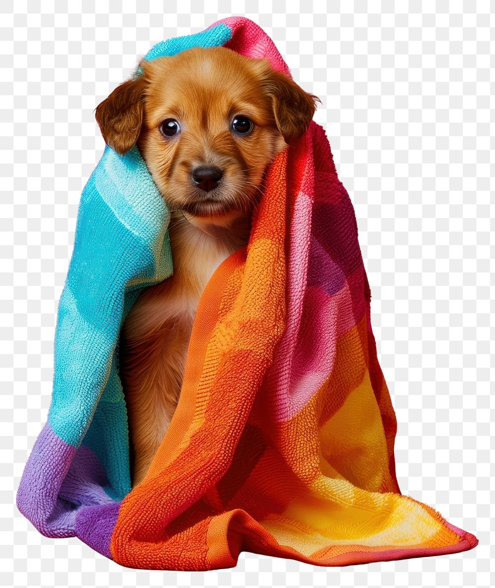 PNG Brown puppy blanket mammal animal.
