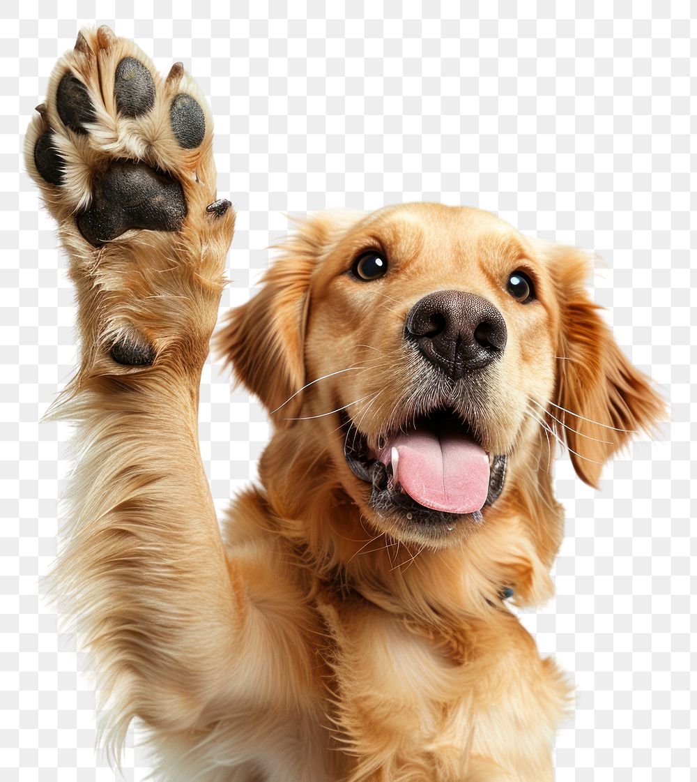 PNG Golden dog paw up mammal animal puppy.