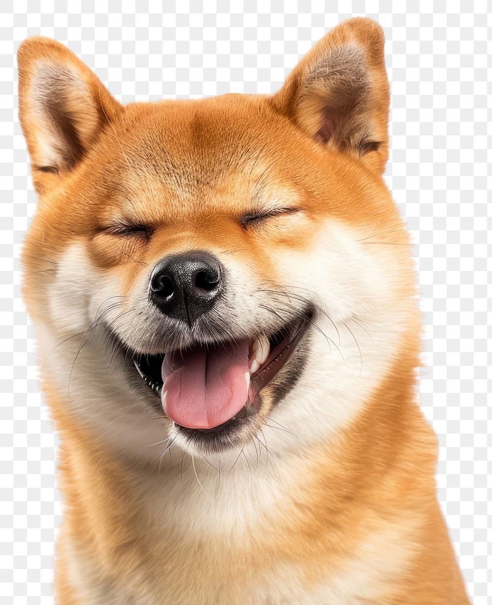 PNG Shiba inu dog joking face mammal animal pet.