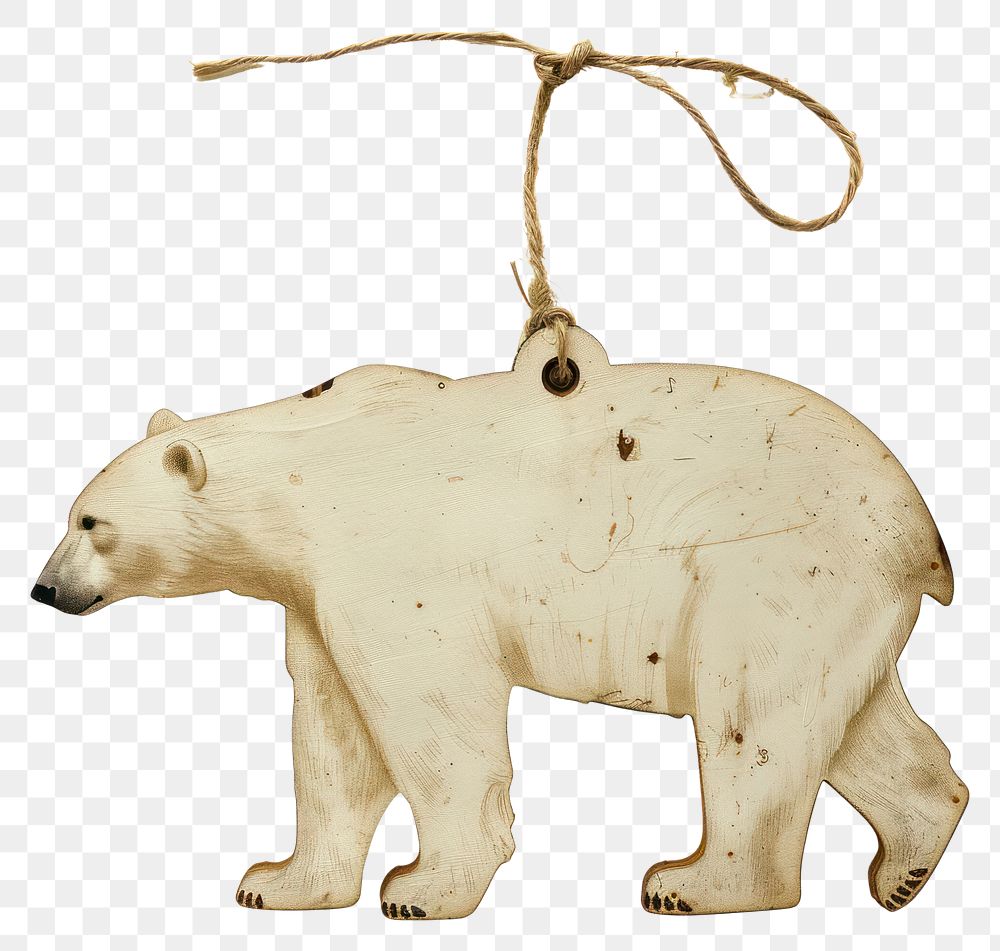 Polar bear shape wildlife animal mammal.