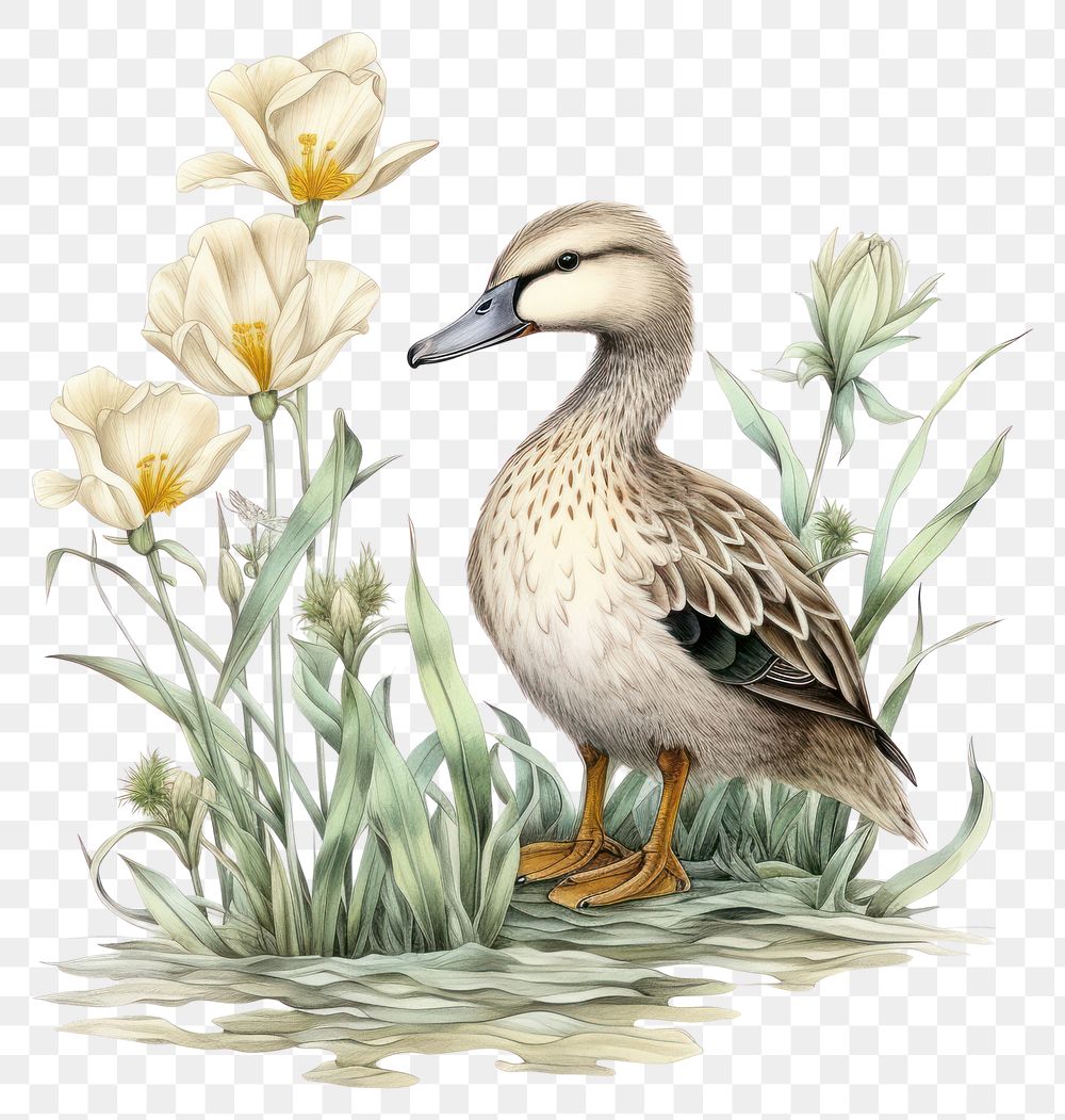 PNG Duck anseriformes waterfowl animal.
