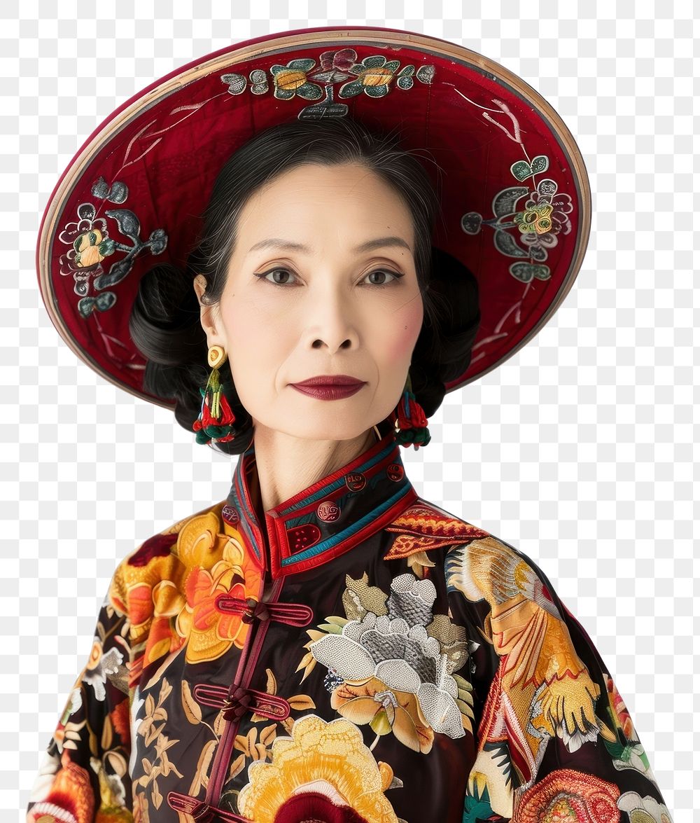 PNG Vietnamese woman clothing portrait photo.