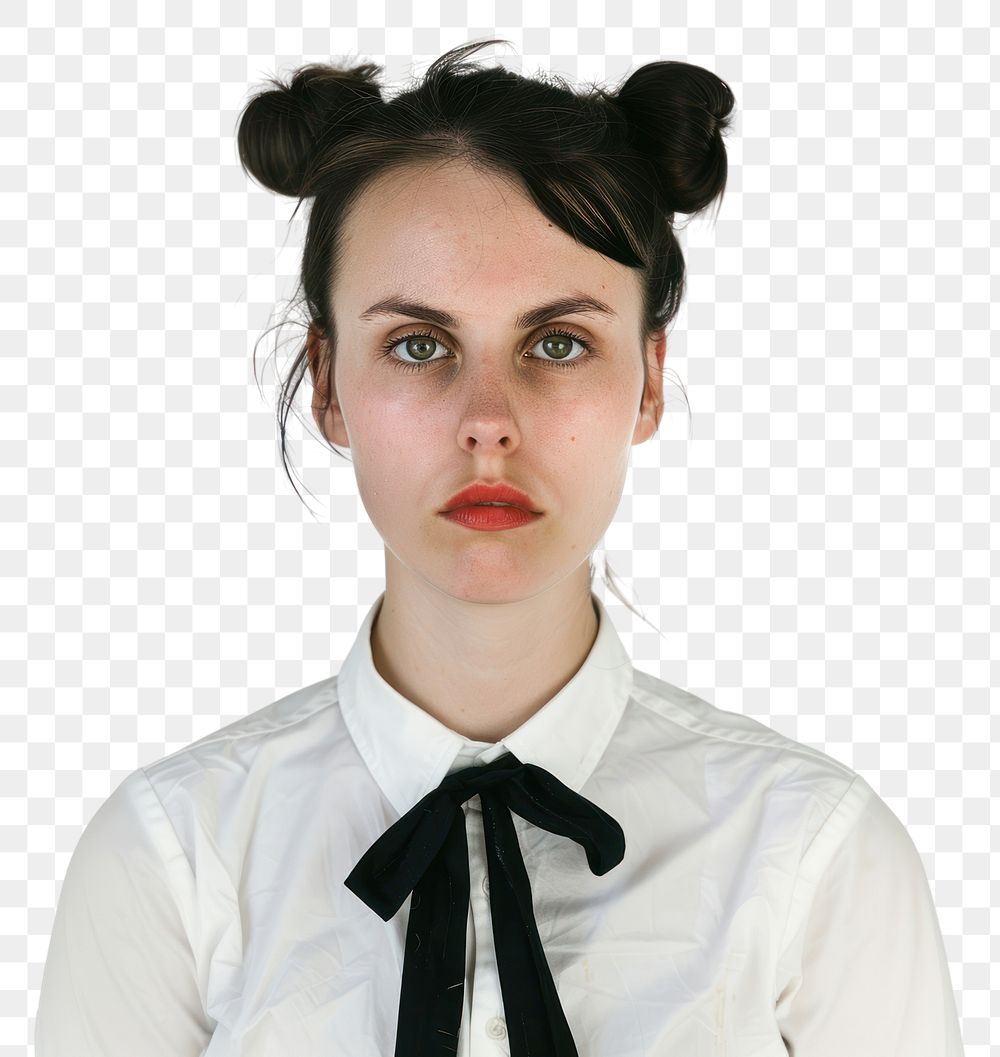 PNG Waitress portrait photo face.