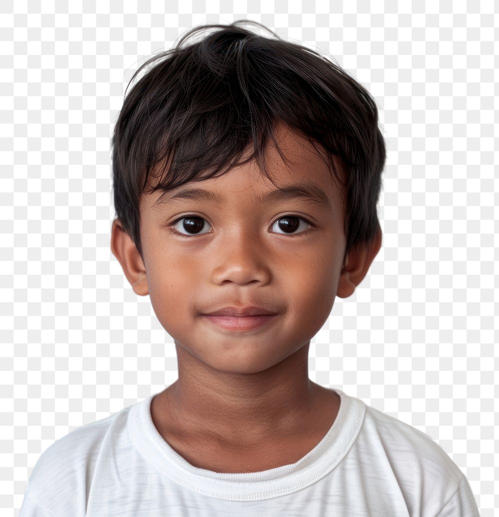 PNG Filipino kid portrait photo happy.