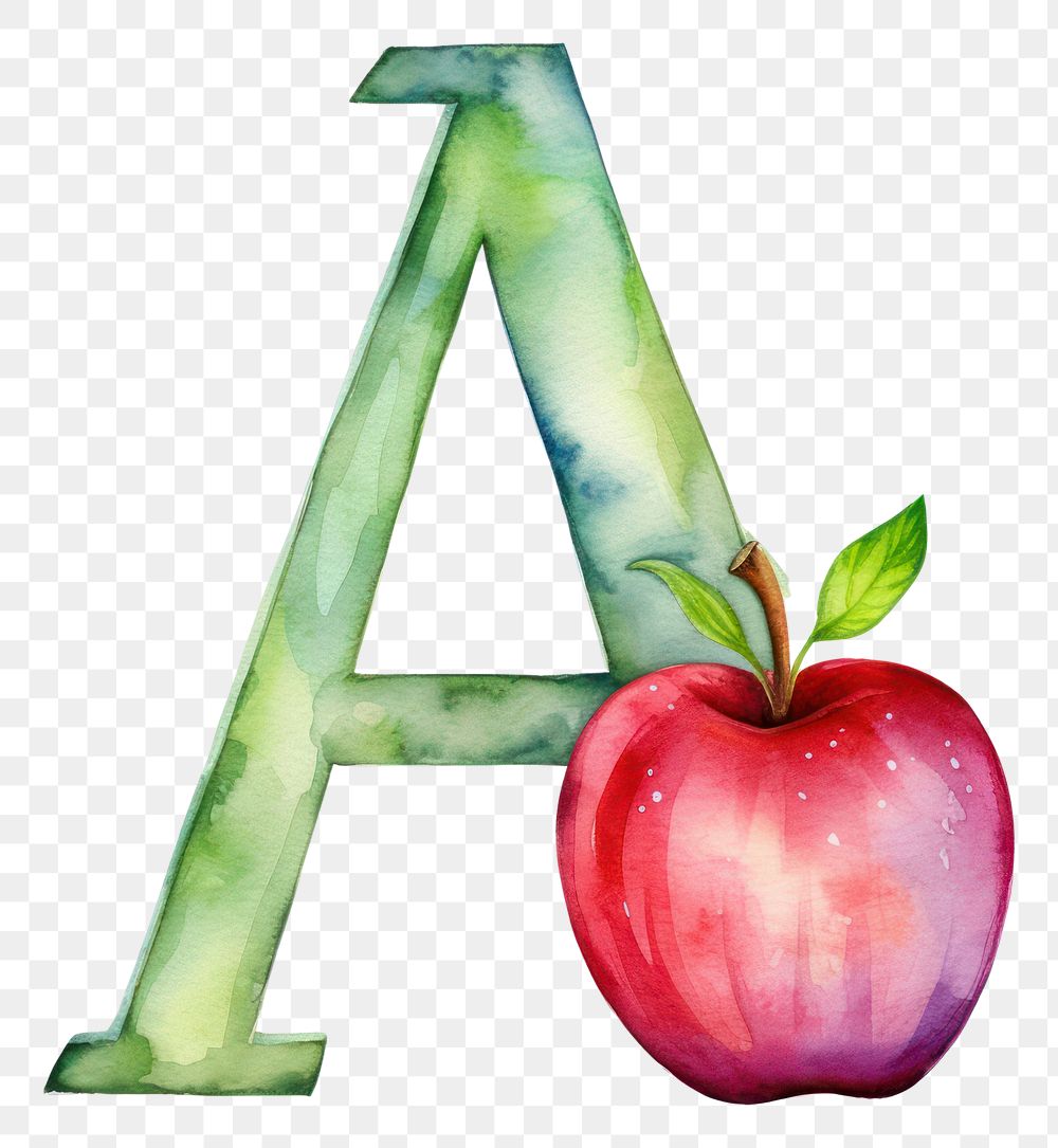 PNG Apple letter A apple alphabet symbol.