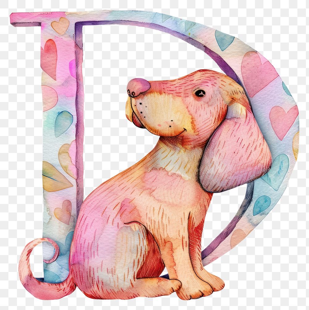 PNG Dog letter d animal mammal cute.