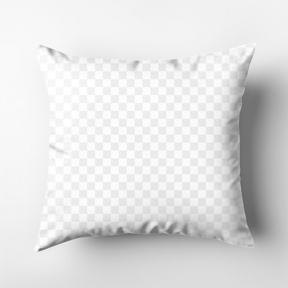 PNG Cushion pillow case mockup, transparent design