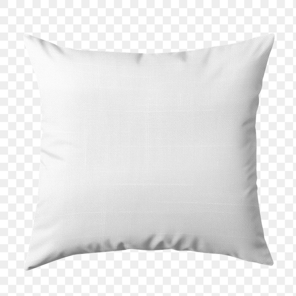 PNG White cushion pillow, transparent background