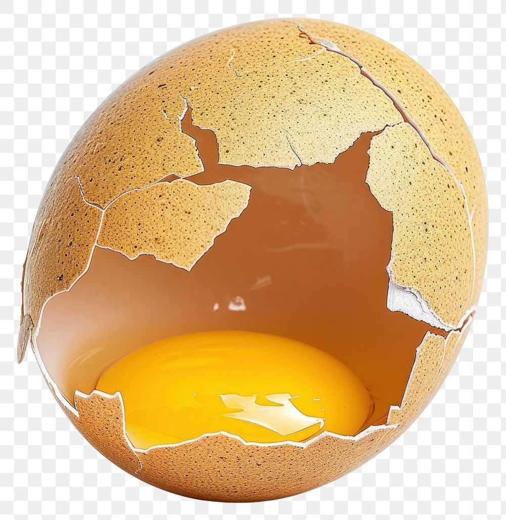 PNG Egg cracked food white background.