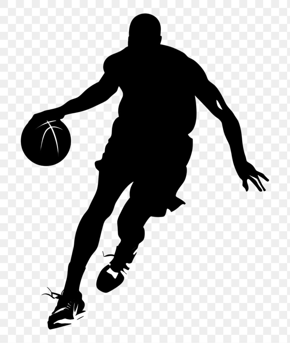 PNG Basketball Silhouette Vector silhouette basketball clothing.