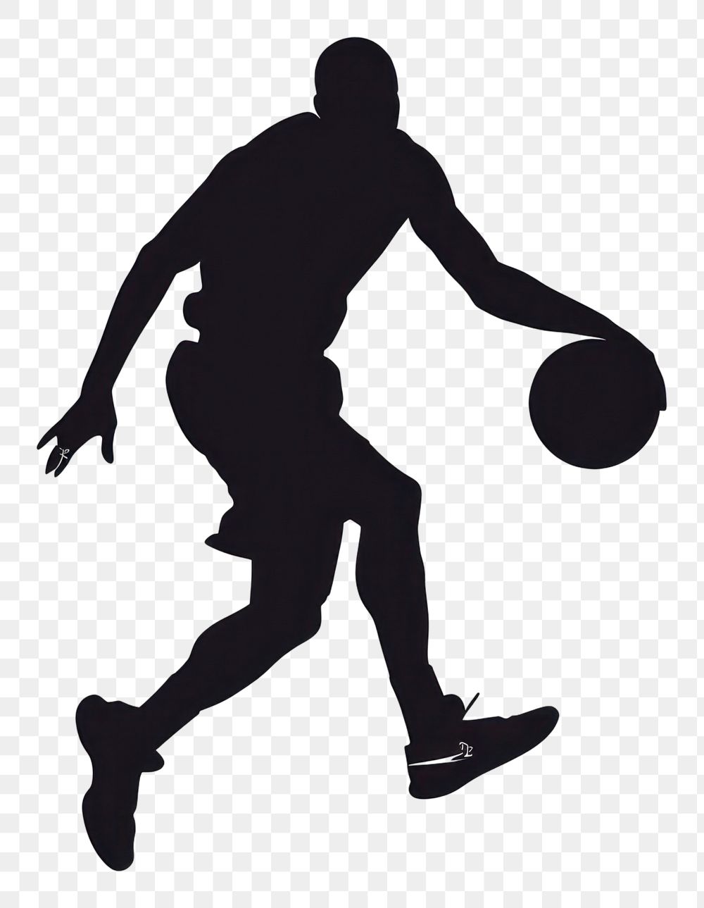PNG Basketball Silhouette Vector silhouette basketball clothing.