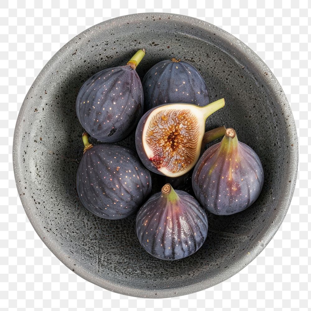PNG A bowl of fig produce fruit plant.