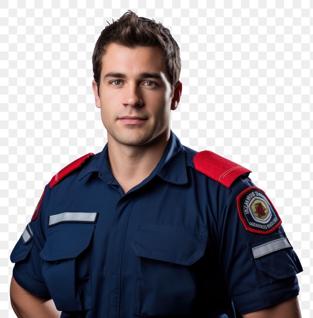 PNG  Paramedic officer person adult.