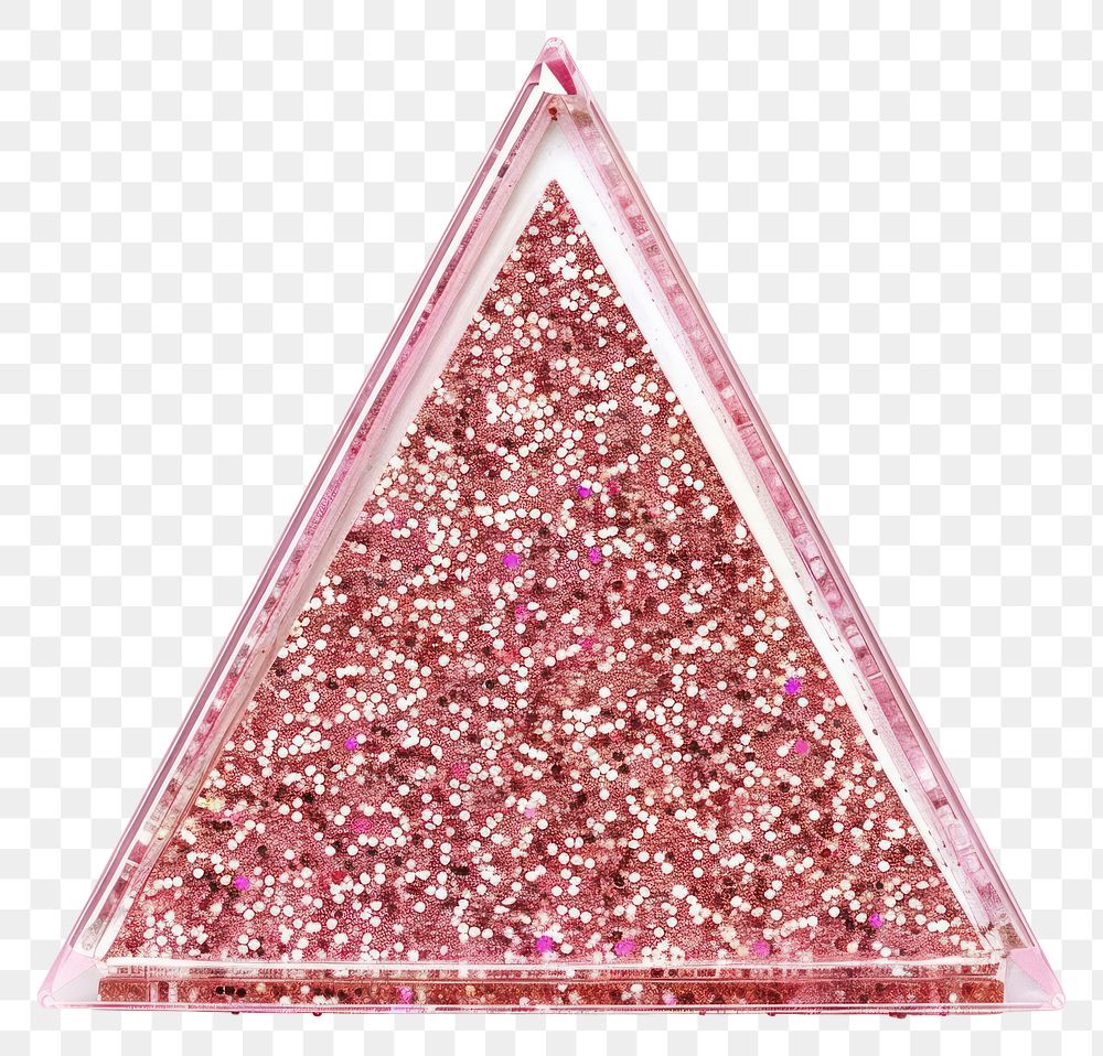 PNG Frame glitter triangle shape pink white background.