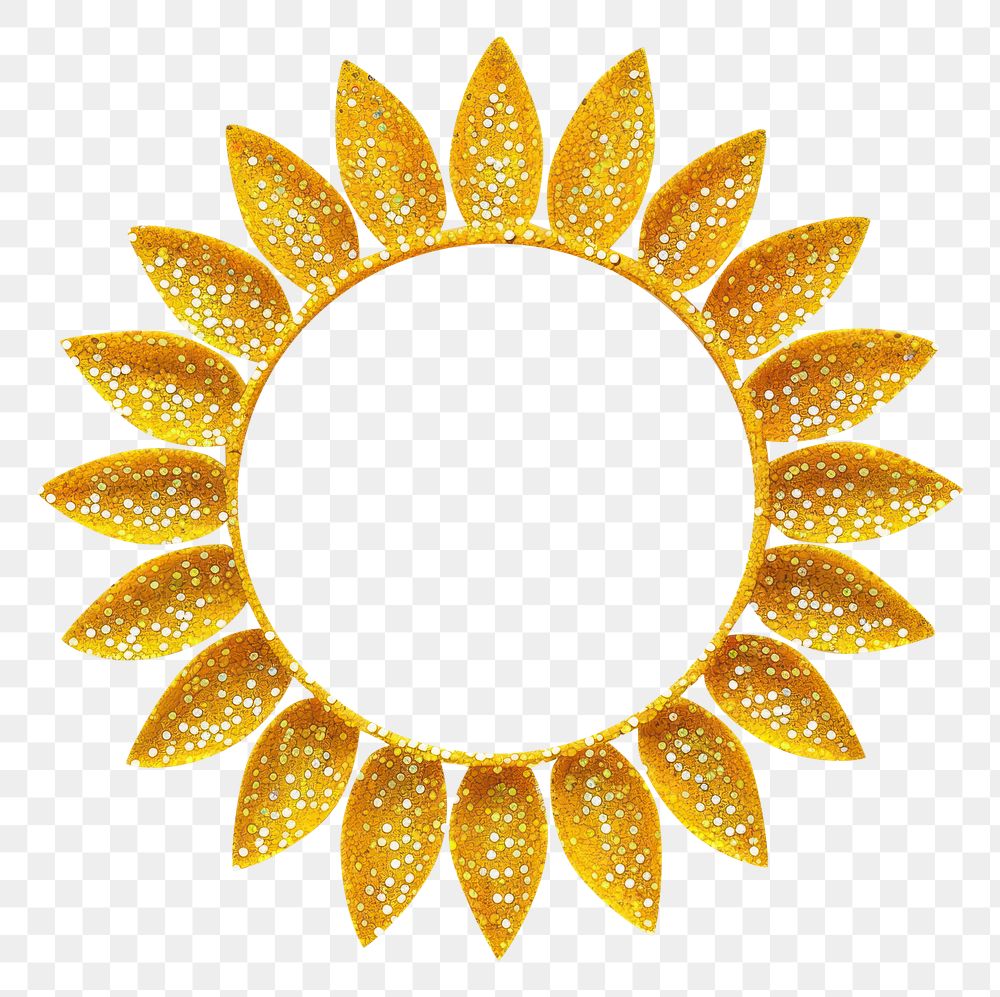 Frame glitter flower sunflower jewelry yellow.