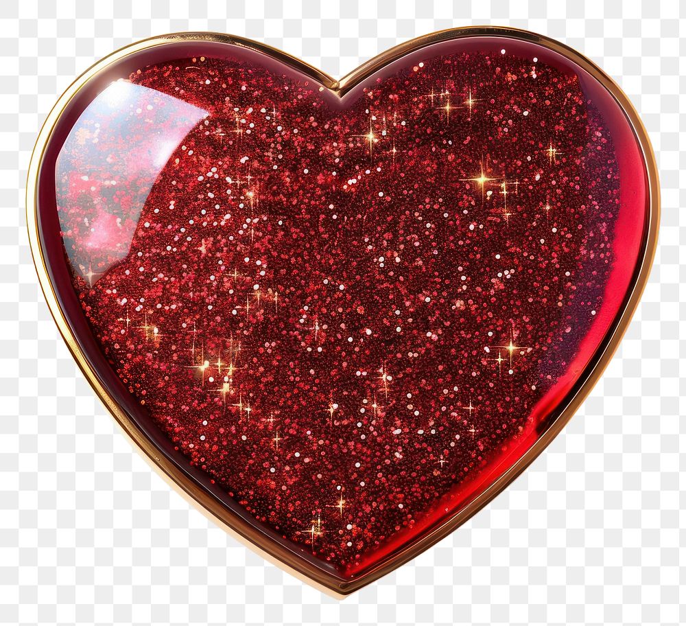 PNG Frame glitter heart jewelry shiny shape.