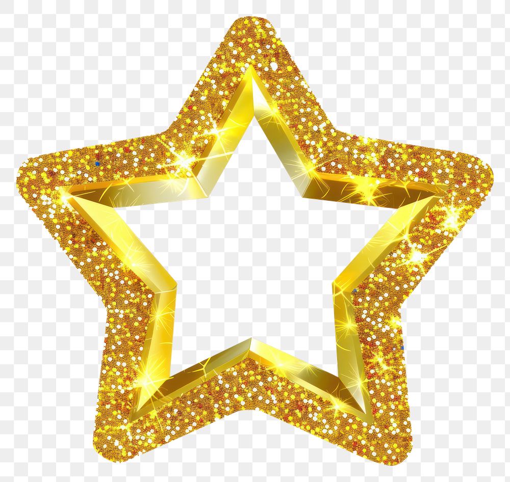 Frame glitter shapes star symbol yellow shiny.