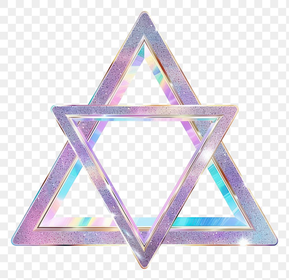 PNG Frame glitter triangle symbol purple shape.