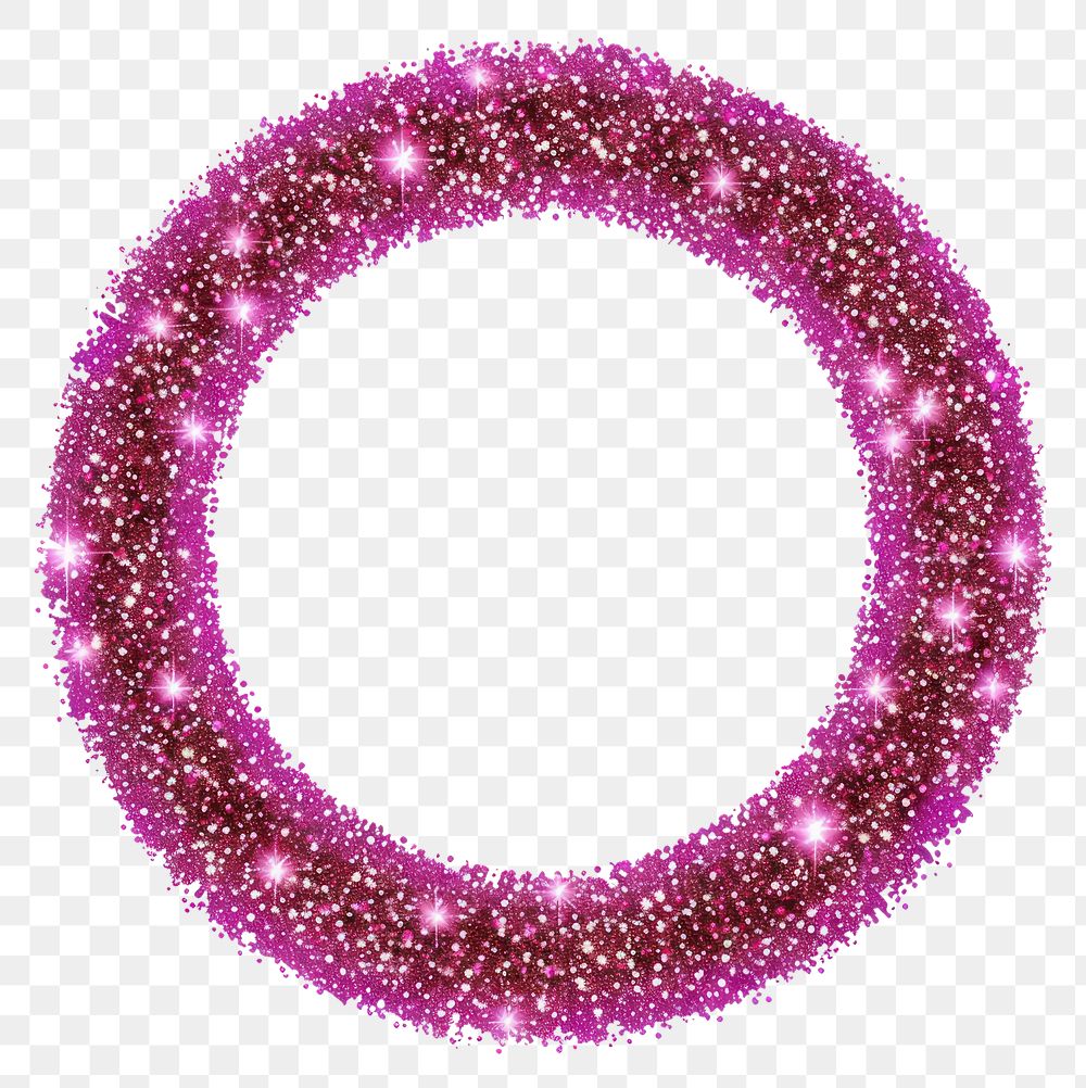 PNG Frame glitter circular jewelry purple shape.