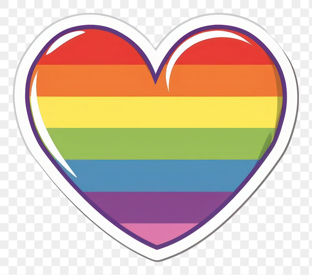 PNG LGBTQ heart logo disk.