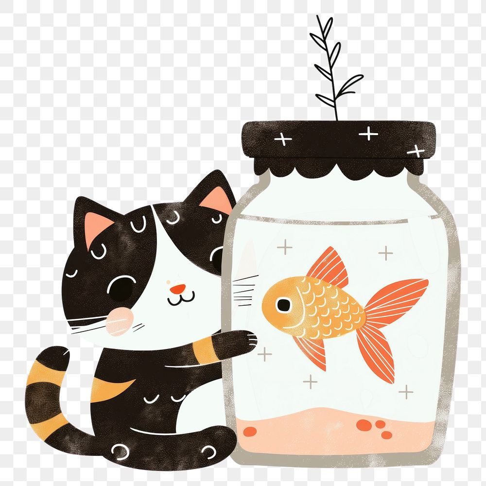 PNG  Fish jar animal sea life.