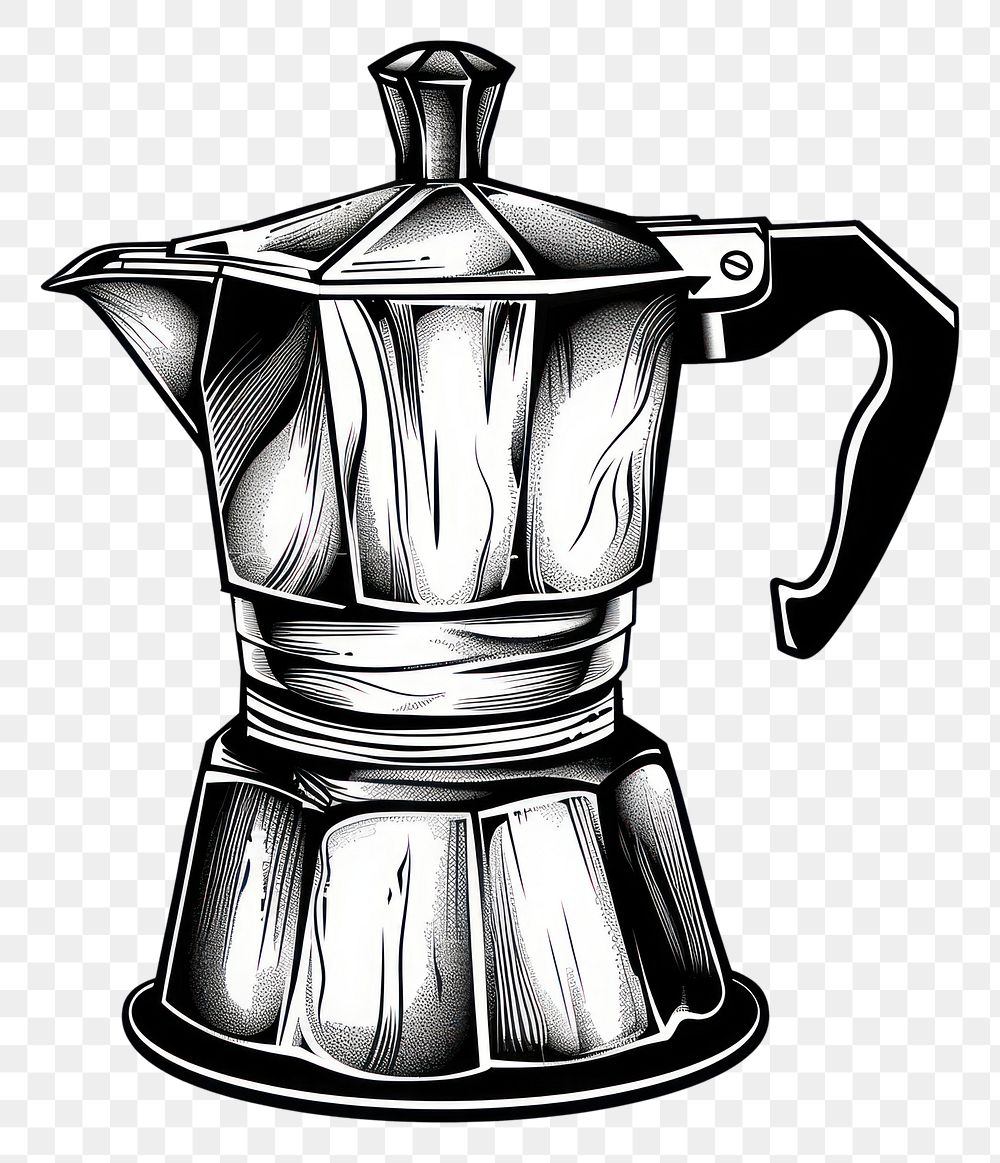 PNG  Moka pot beverage pottery coffee.