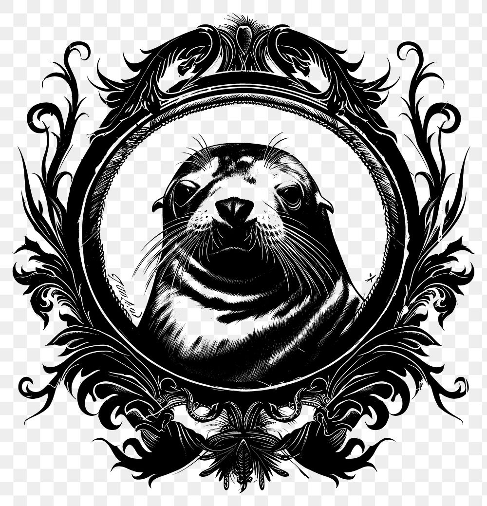 PNG  Seal animal mammal art.