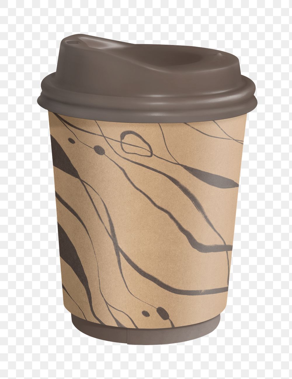 PNG brown coffee cup, transparent background