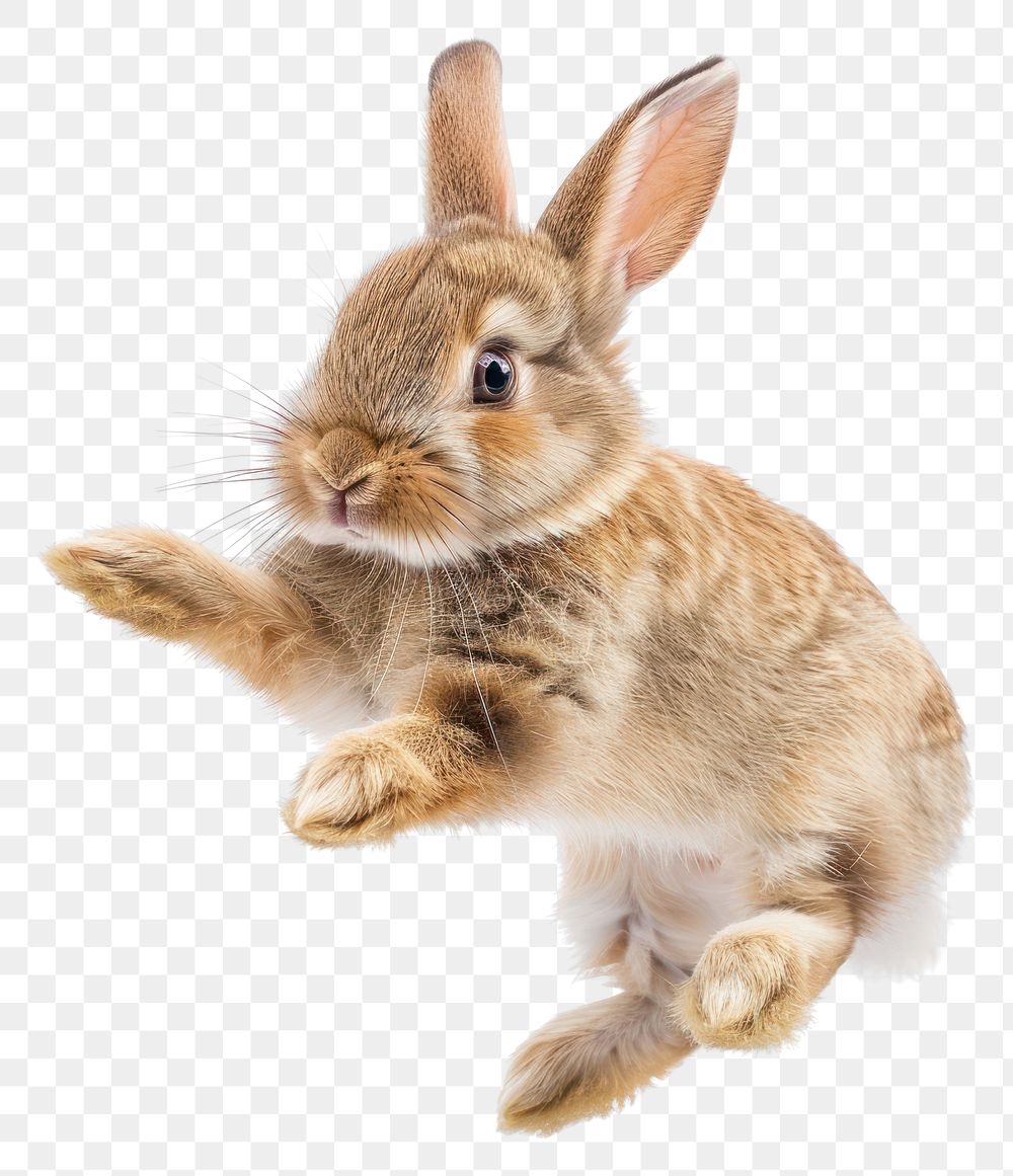 PNG Happy jumping rabbit animal mammal rodent.