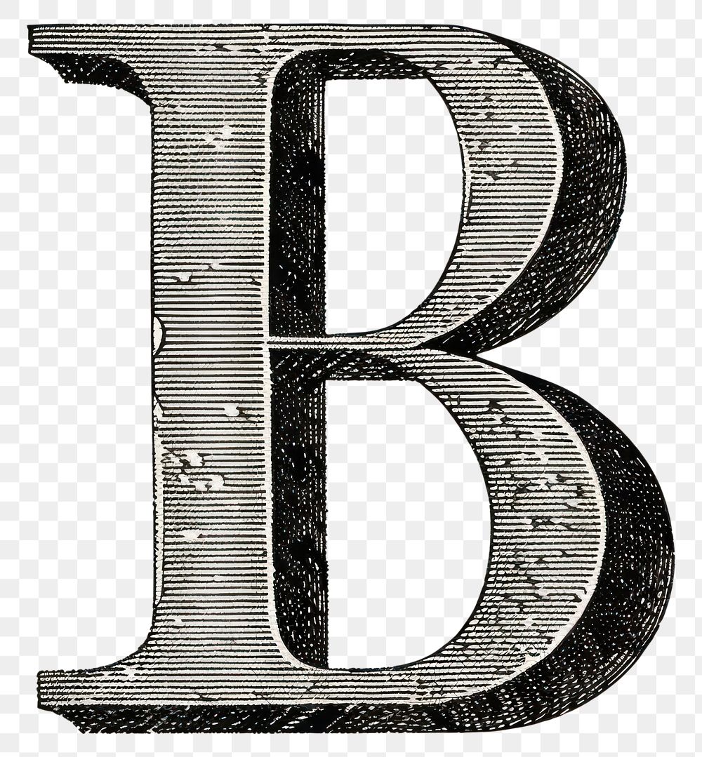 PNG Letter B number font text.