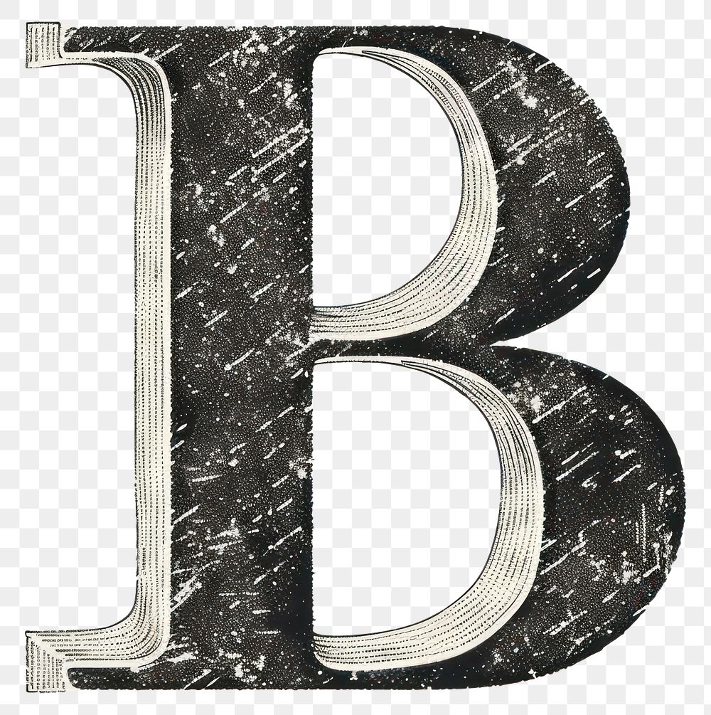 PNG Letter B font text pattern.