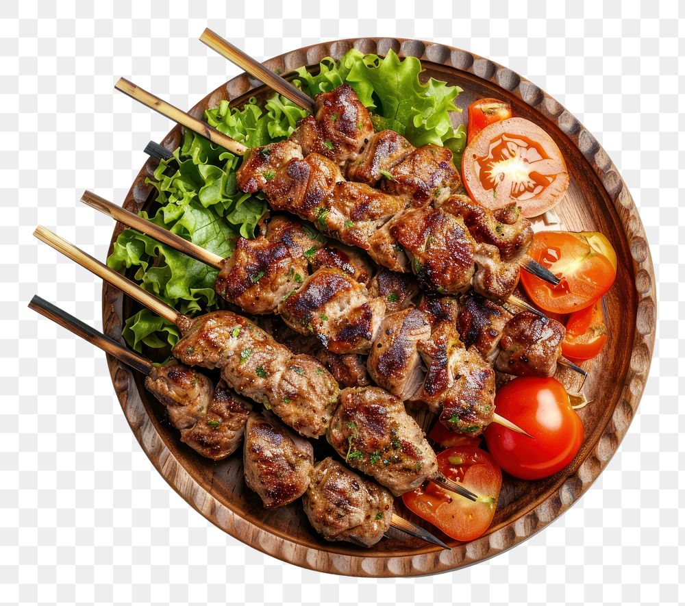 PNG Photo of kebab grilling meat food