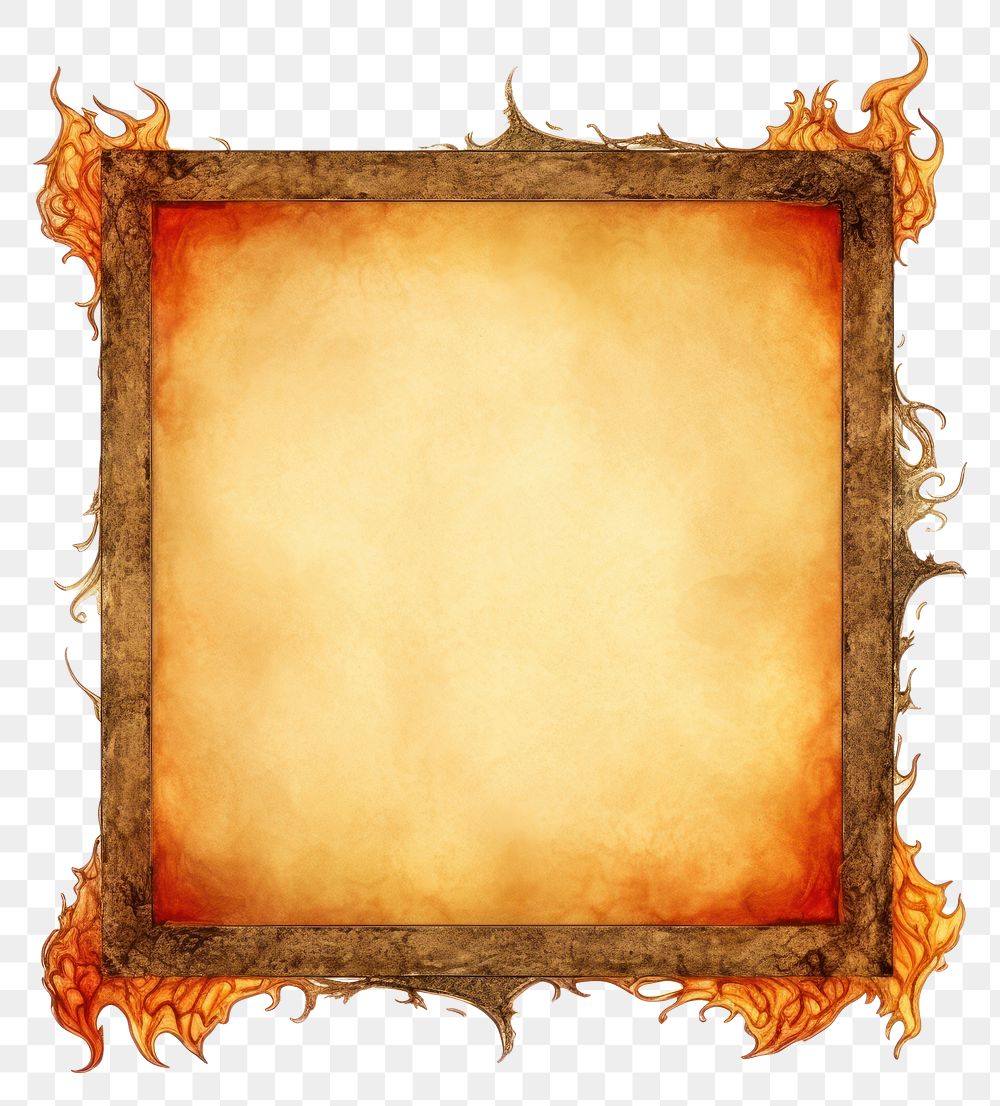 PNG Vintage fire square frame backgrounds paper white background.