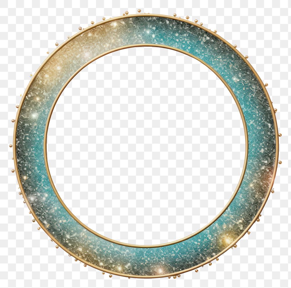 PNG Vintage glitter circle frame jewelry white background accessories.