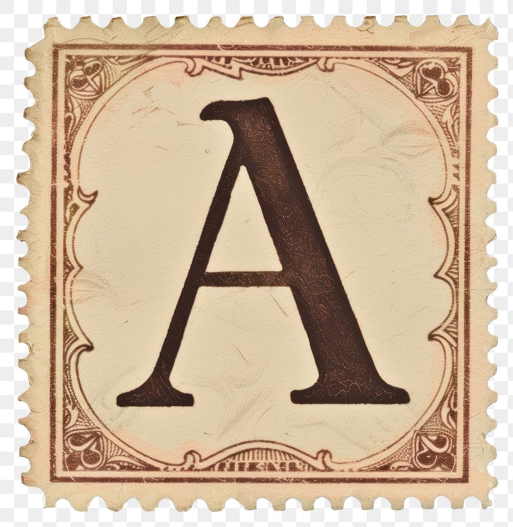 PNG  Stamp alphabet of A paper text font.