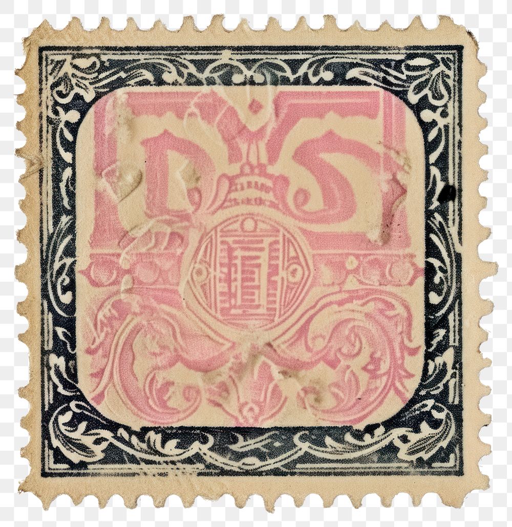 PNG  Vintage postage stamp art calligraphy creativity.